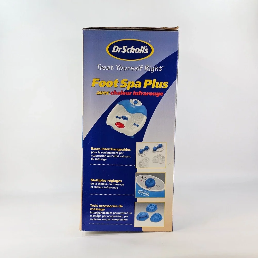 Dr Scholls Foot Spa Plus with Infrared Heat DR6621 Blue White Massager and Box